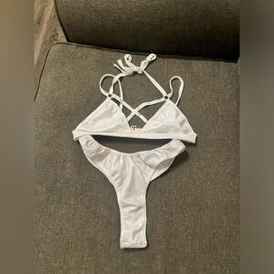 White rave bikini